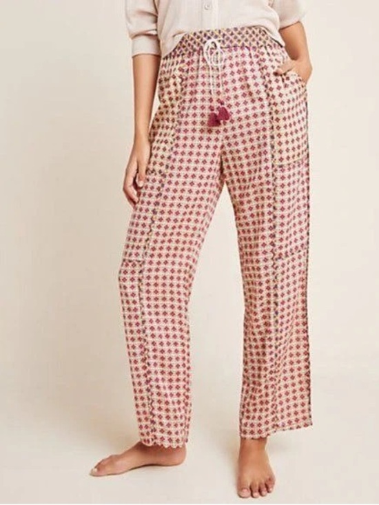 Anthropologie Pants - Anthropologie Doria Geometric Printed Wide-Leg Lounge Pants Large
